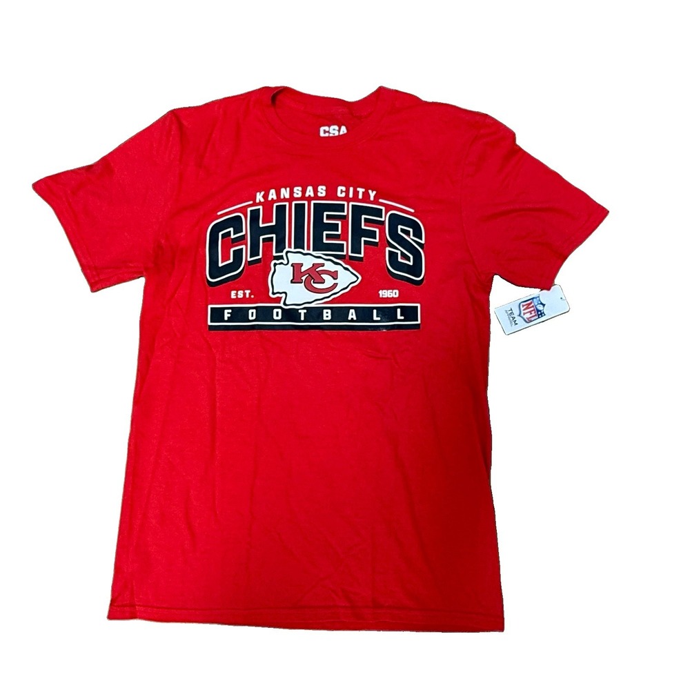 NWT Kansas City Chiefs T-shirt Adult M Red & Black NFL Apparel Tee Taylor's Man
